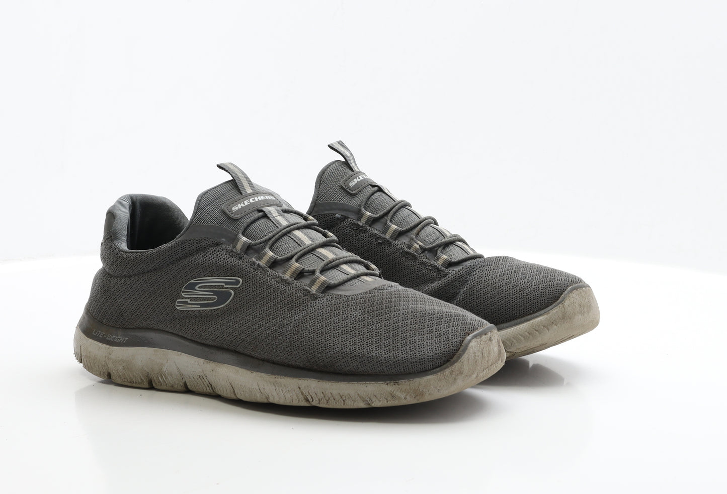 Skechers Mens Grey Polyamide Trainer UK 10 EUR 45