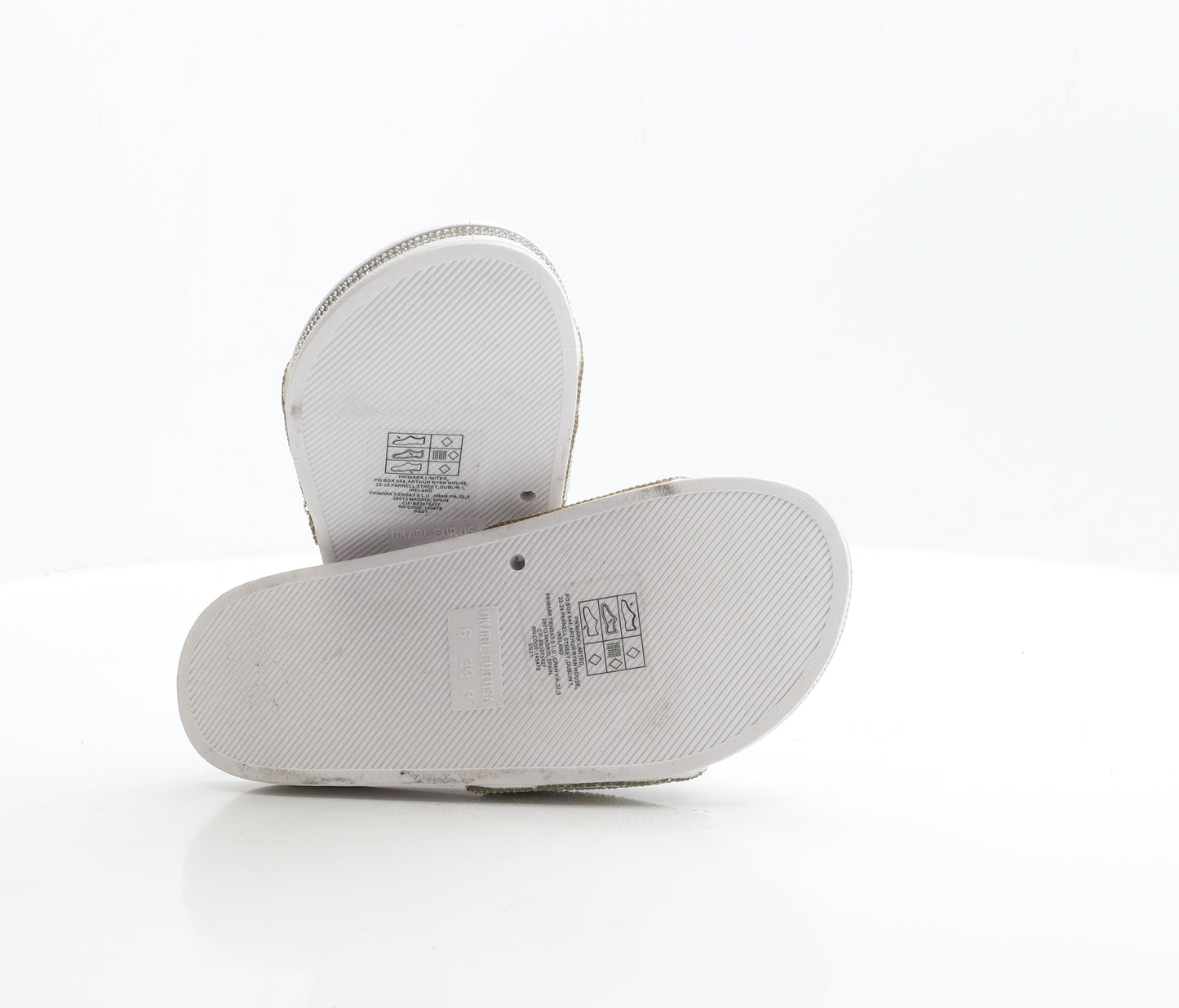 Primark Womens White Polyester Slider Slipper UK 39