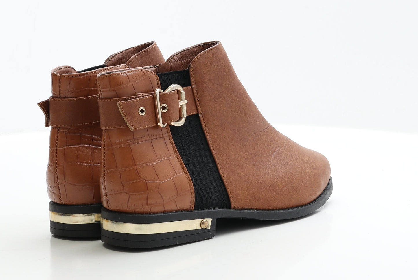 Studio Womens Brown Faux Leather Chelsea Boot UK 7 EUR 40