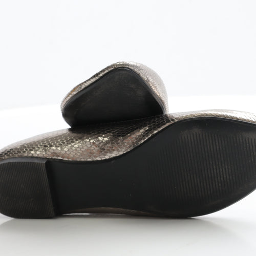 George Womens Silver Polyester Ballet Flat UK 5 EUR 38