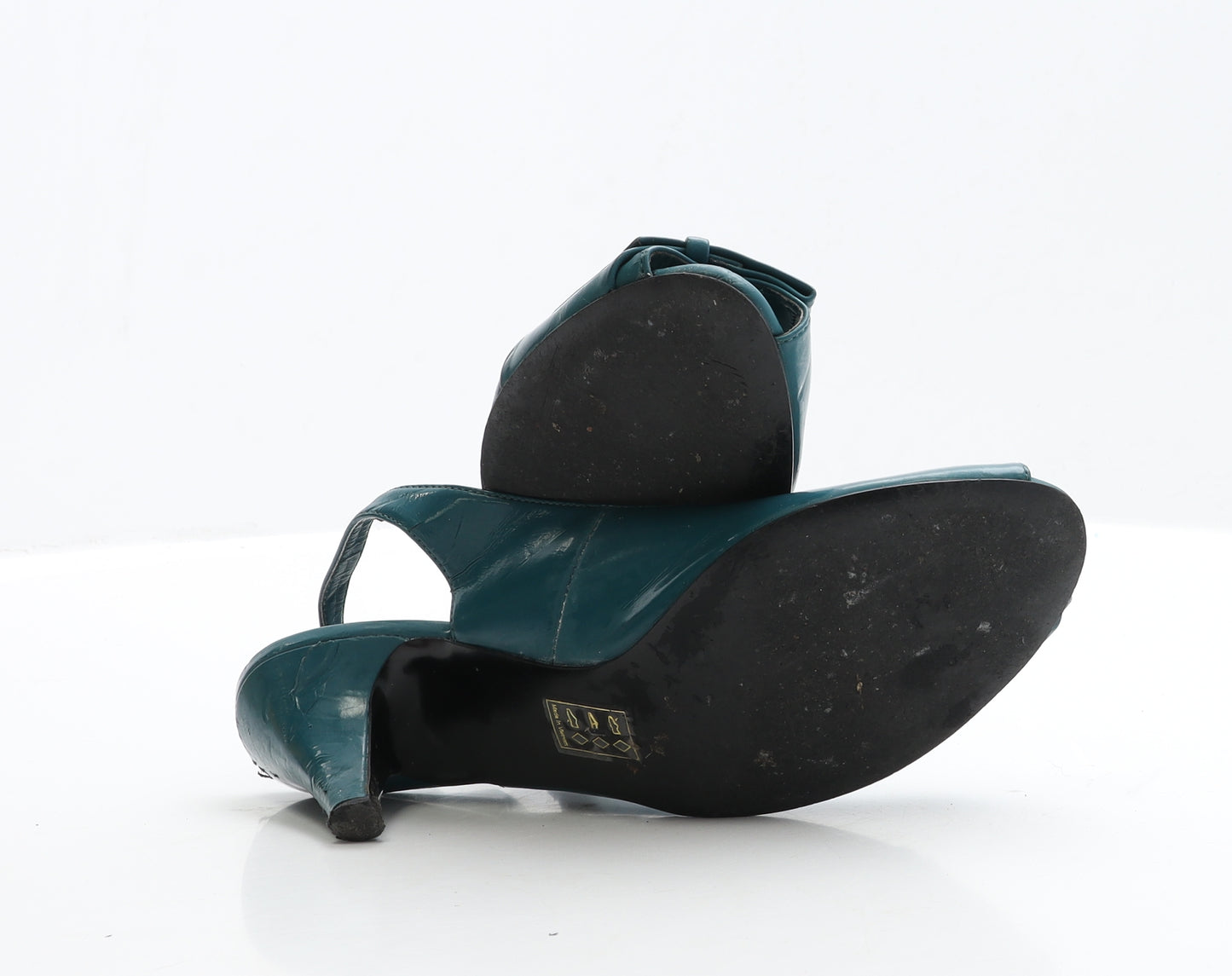 Emilio Pucci Womens Green Leather Strappy Heel UK 6 EUR 39
