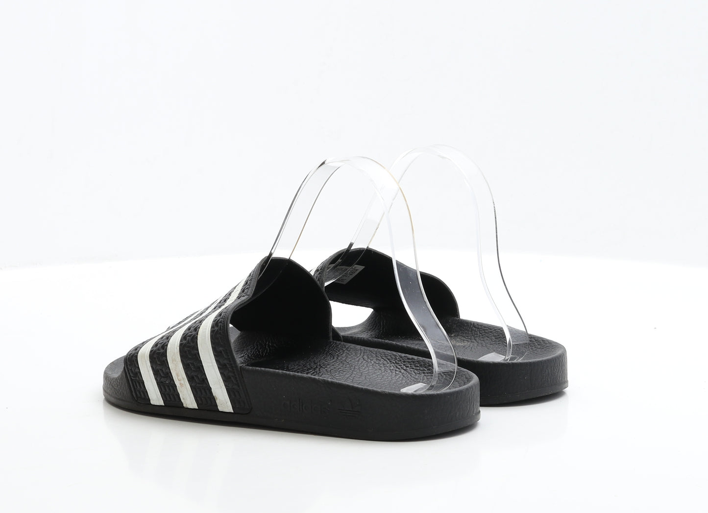adidas Womens Black Rubber Slider Flat UK 6 EUR 39