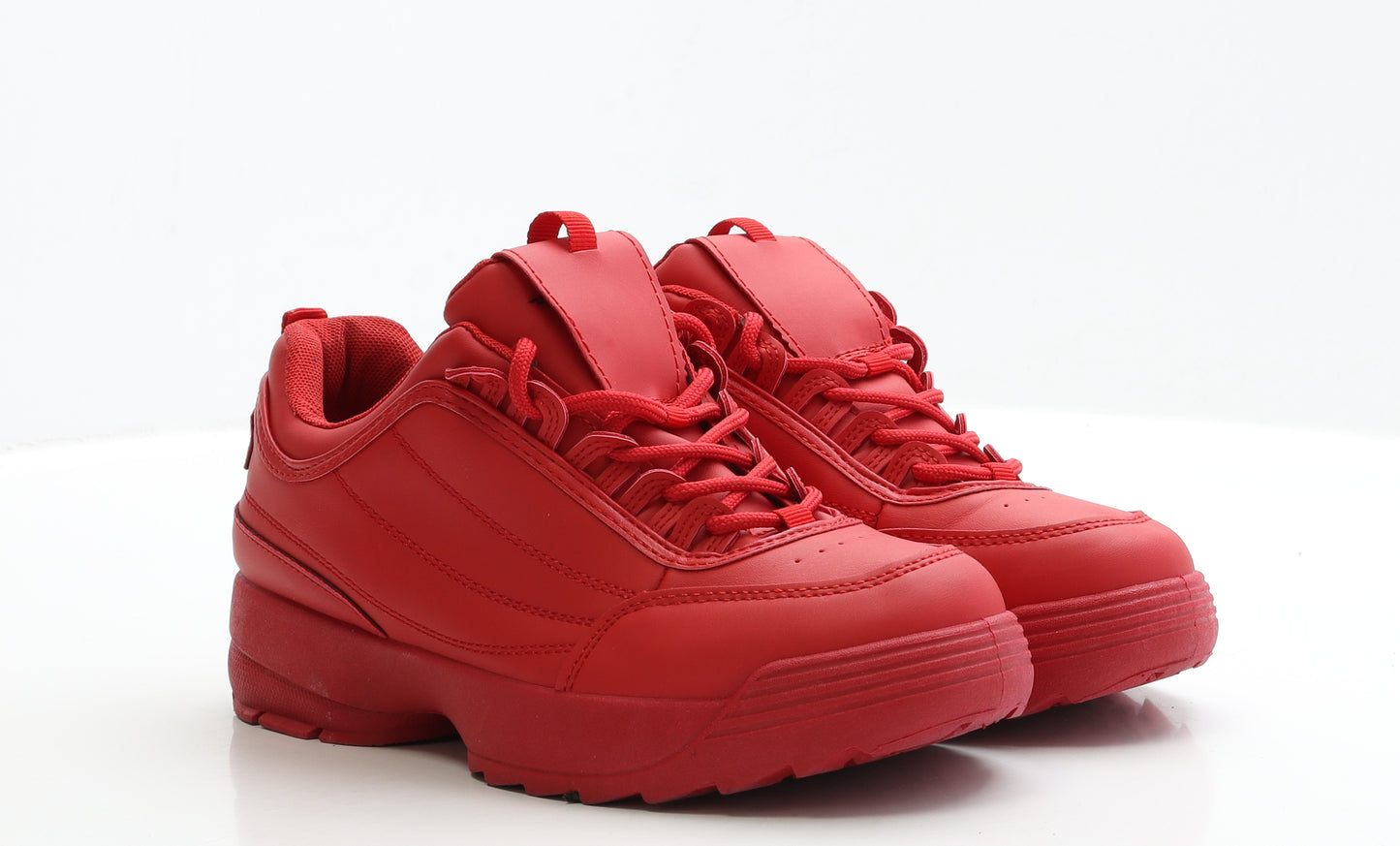 Preworn Womens Red Polyester Trainer UK 7 EUR 40