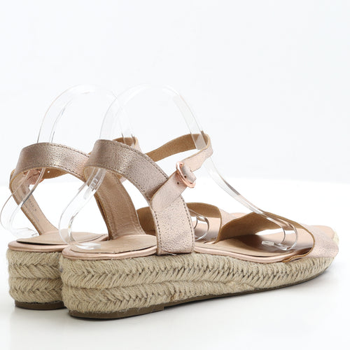 Dorothy Perkins Womens Gold Polyester Strappy Heel UK 8 EUR 41