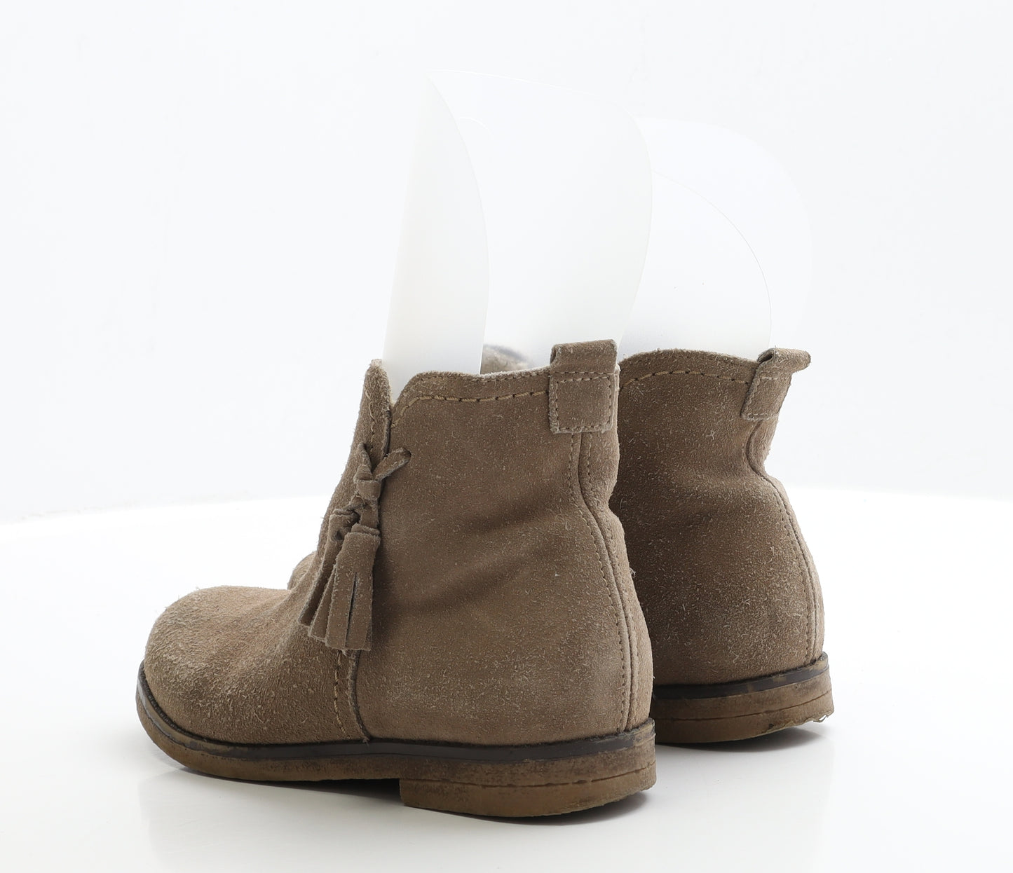 NEXT Girls Brown Faux Suede Chelsea Boot UK 2