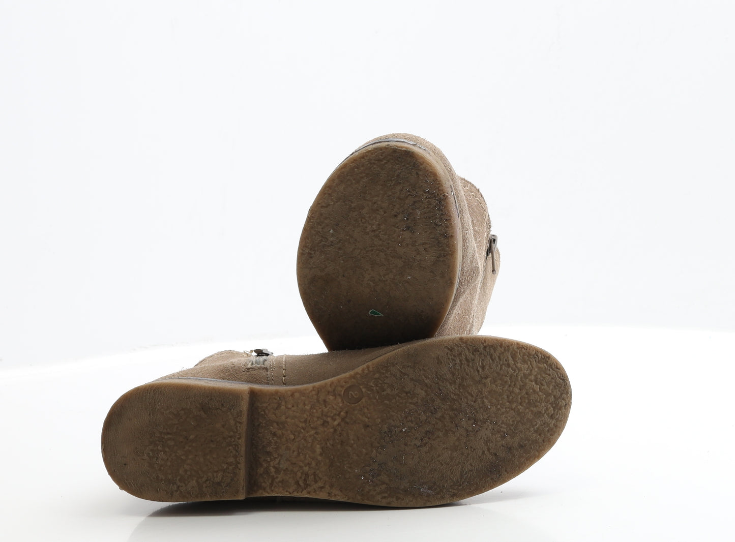 NEXT Girls Brown Faux Suede Chelsea Boot UK 2
