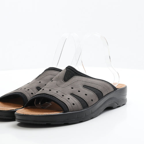 Fly Flot Mens Black Fabric Slip On Sandal UK 8 EUR 42