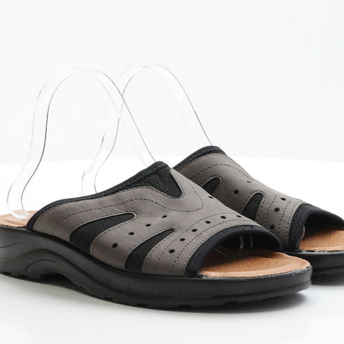 Fly Flot Mens Black Fabric Slip On Sandal UK 8 EUR 42