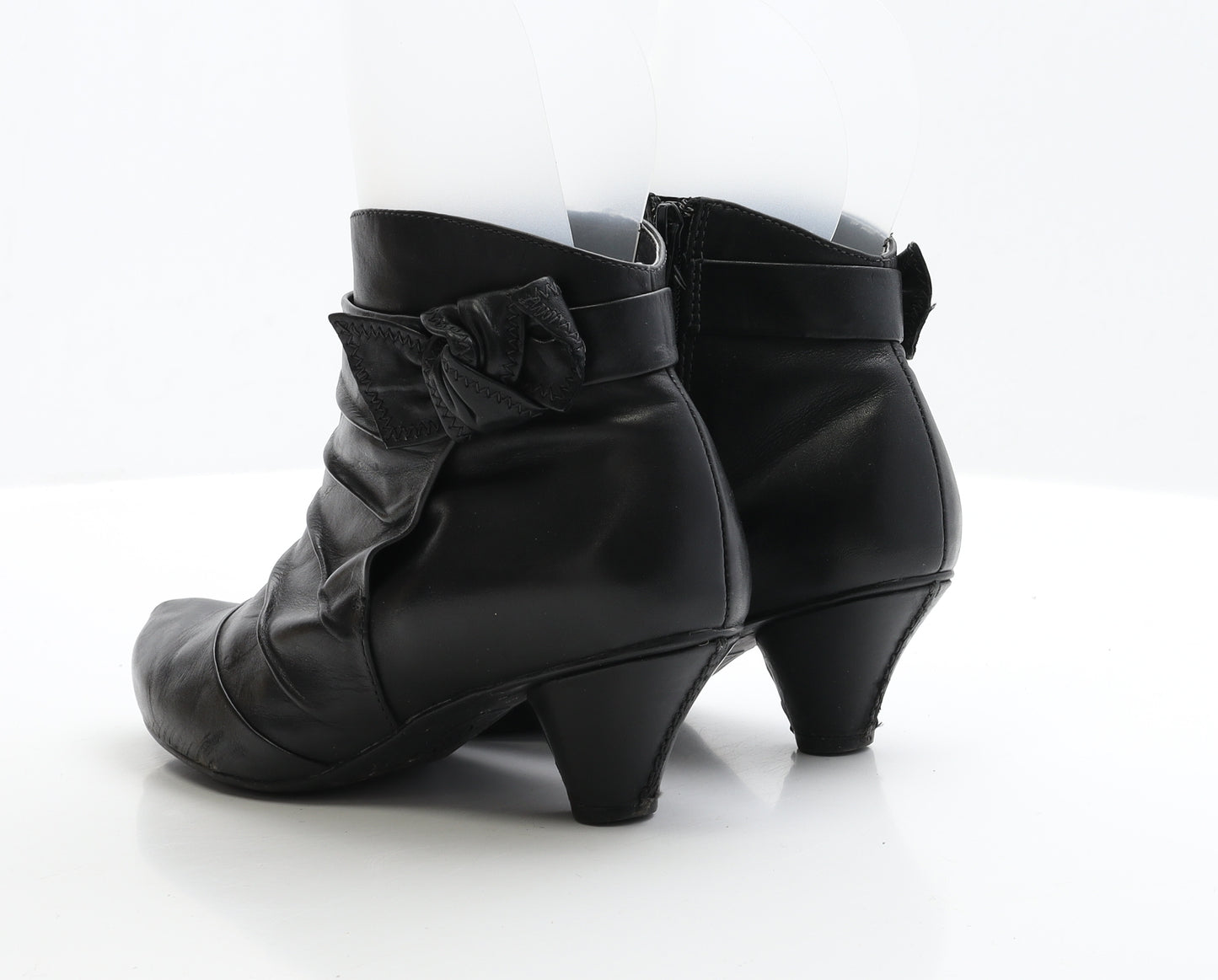 Clarks Womens Black Leather Bootie Boot UK 4.5