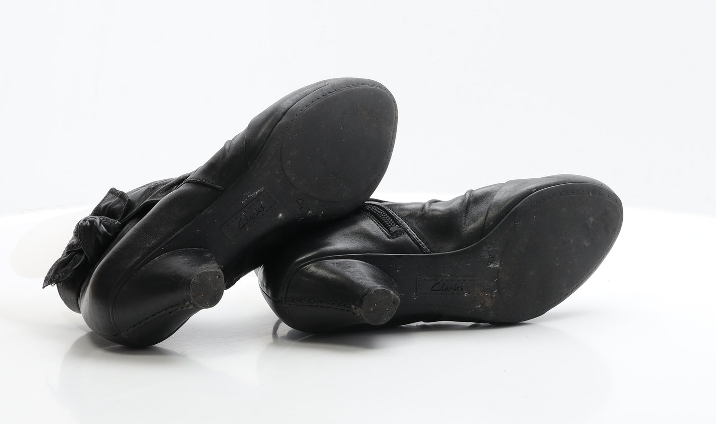 Clarks Womens Black Leather Bootie Boot UK 4.5