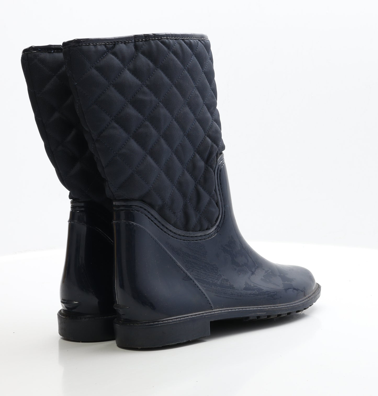 Preworn Womens Blue Polyester Wellies Boot UK 7 EUR 40