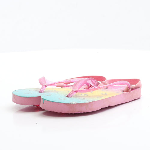 Pep&co Girls Pink Rubber Thong Sandal UK 9 EUR 27 - size 9-10