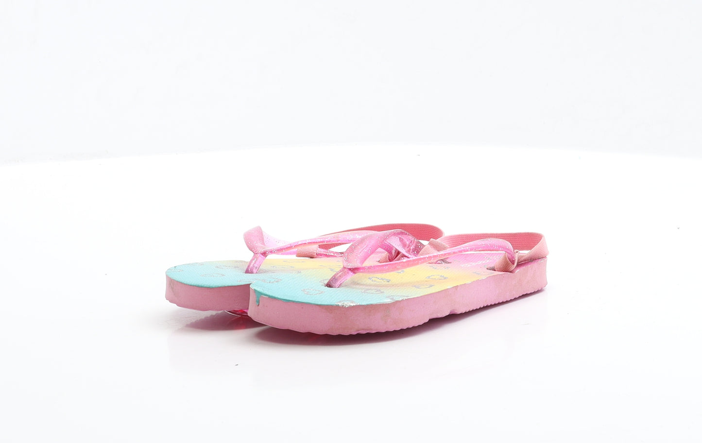 Pep&co Girls Pink Rubber Thong Sandal UK 9 EUR 27 - size 9-10
