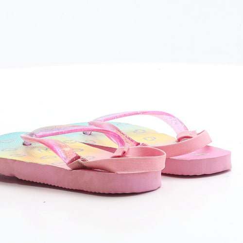 Pep&co Girls Pink Rubber Thong Sandal UK 9 EUR 27 - size 9-10