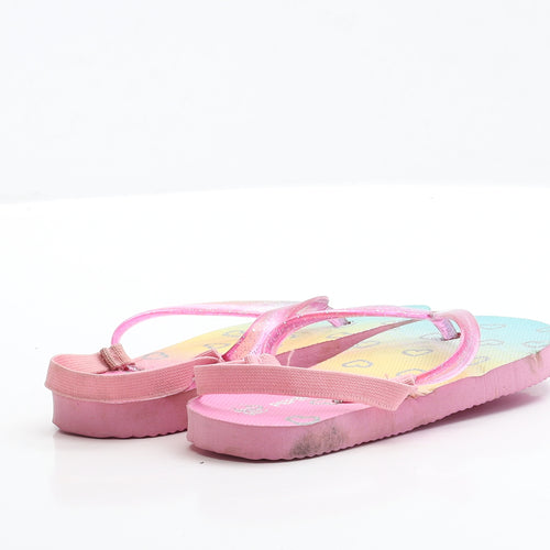 Pep&co Girls Pink Rubber Thong Sandal UK 9 EUR 27 - size 9-10