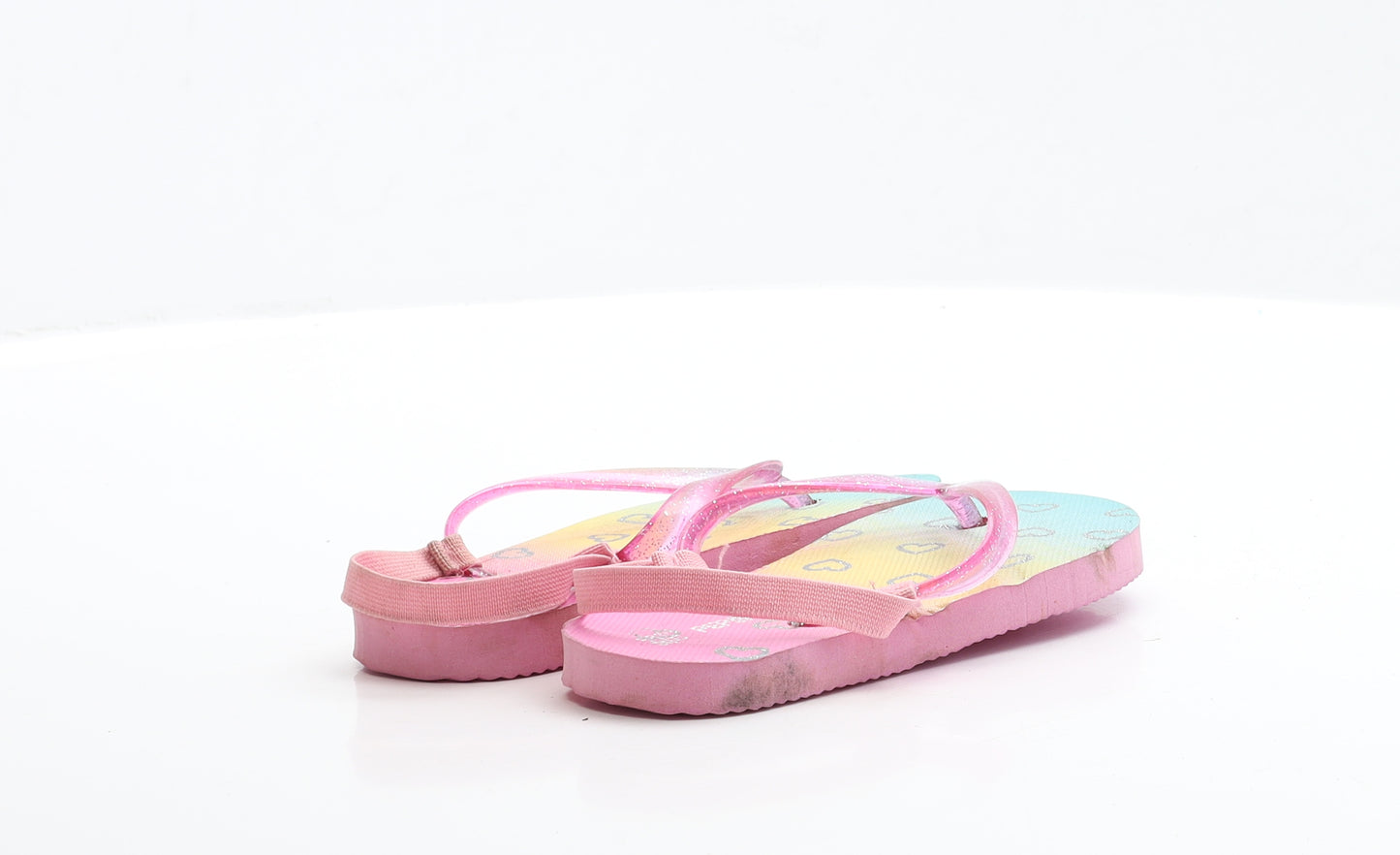 Pep&co Girls Pink Rubber Thong Sandal UK 9 EUR 27 - size 9-10