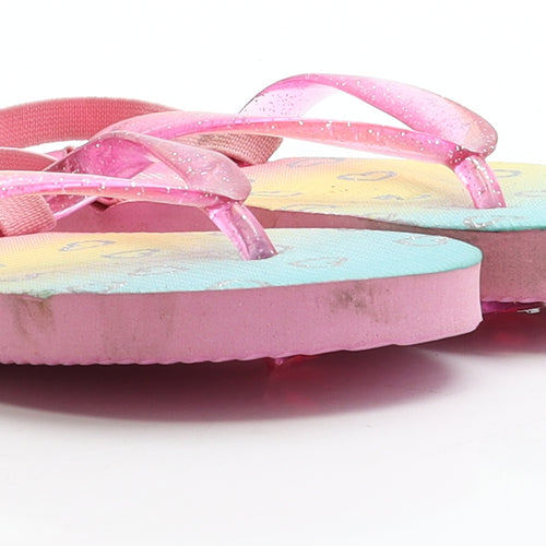 Pep&co Girls Pink Rubber Thong Sandal UK 9 EUR 27 - size 9-10