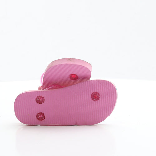 Pep&co Girls Pink Rubber Thong Sandal UK 9 EUR 27 - size 9-10