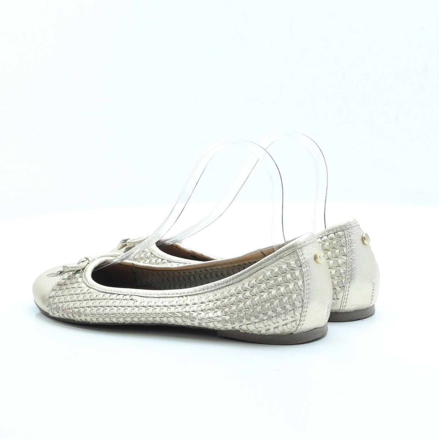 Dune Womens Gold Faux Leather Ballet Flat UK 7 EUR 40