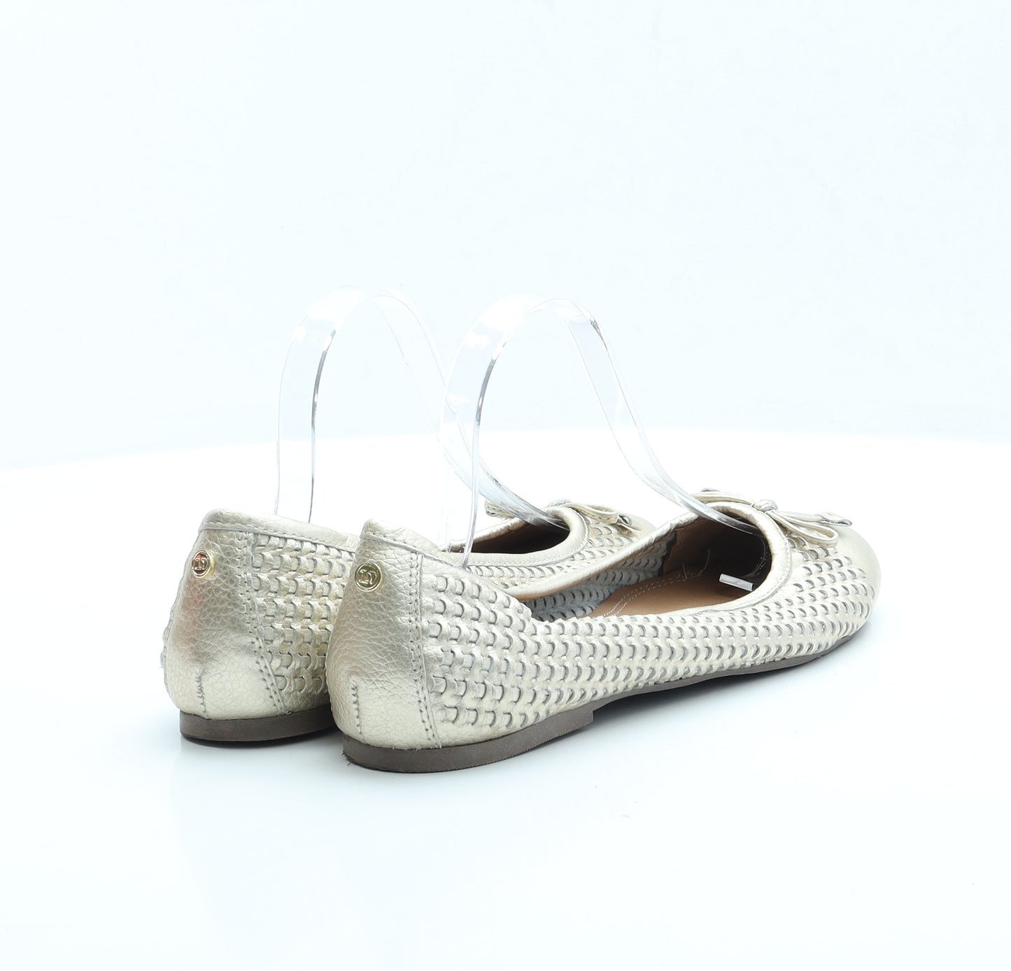 Dune Womens Gold Faux Leather Ballet Flat UK 7 EUR 40