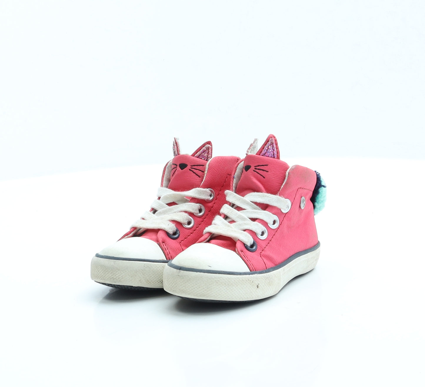 NEXT Girls Pink Faux Leather Trainer UK 5 - Cat