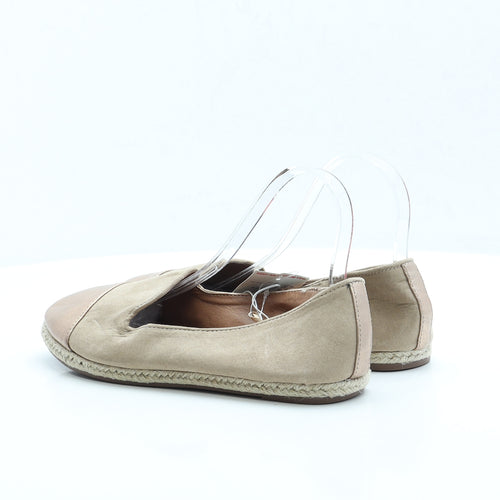 F&F Womens Beige Polyester Loafer Flat UK 6.5