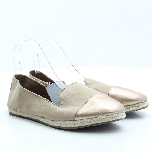 F&F Womens Beige Polyester Loafer Flat UK 6.5