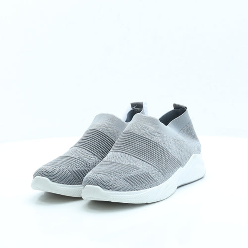 Urban Jacks Womens Grey Fabric Trainer UK 7