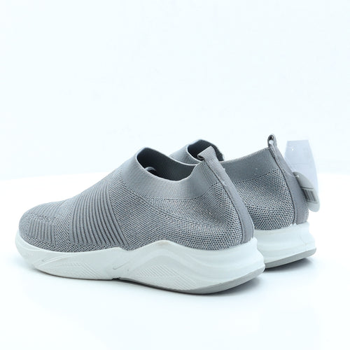 Urban Jacks Womens Grey Fabric Trainer UK 7