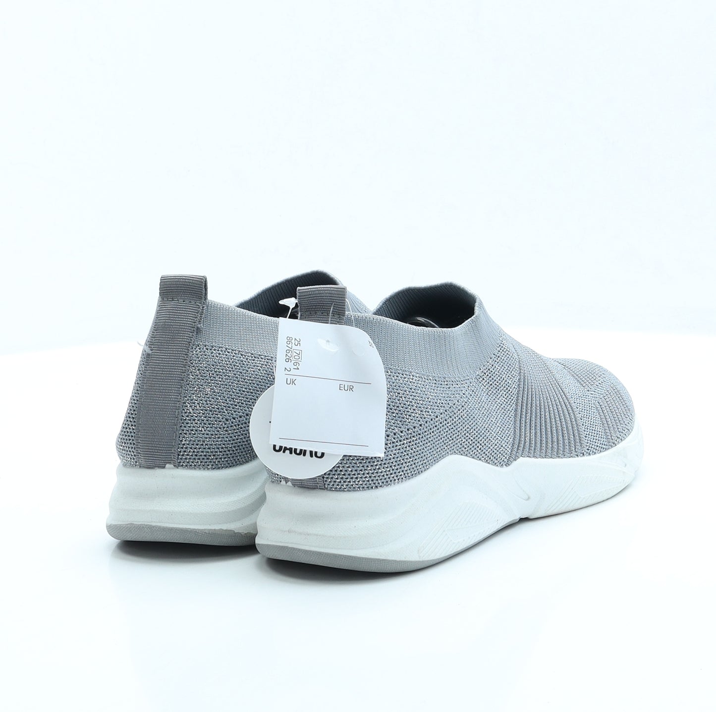 Urban Jacks Womens Grey Fabric Trainer UK 7