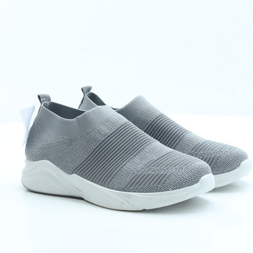 Urban Jacks Womens Grey Fabric Trainer UK 7