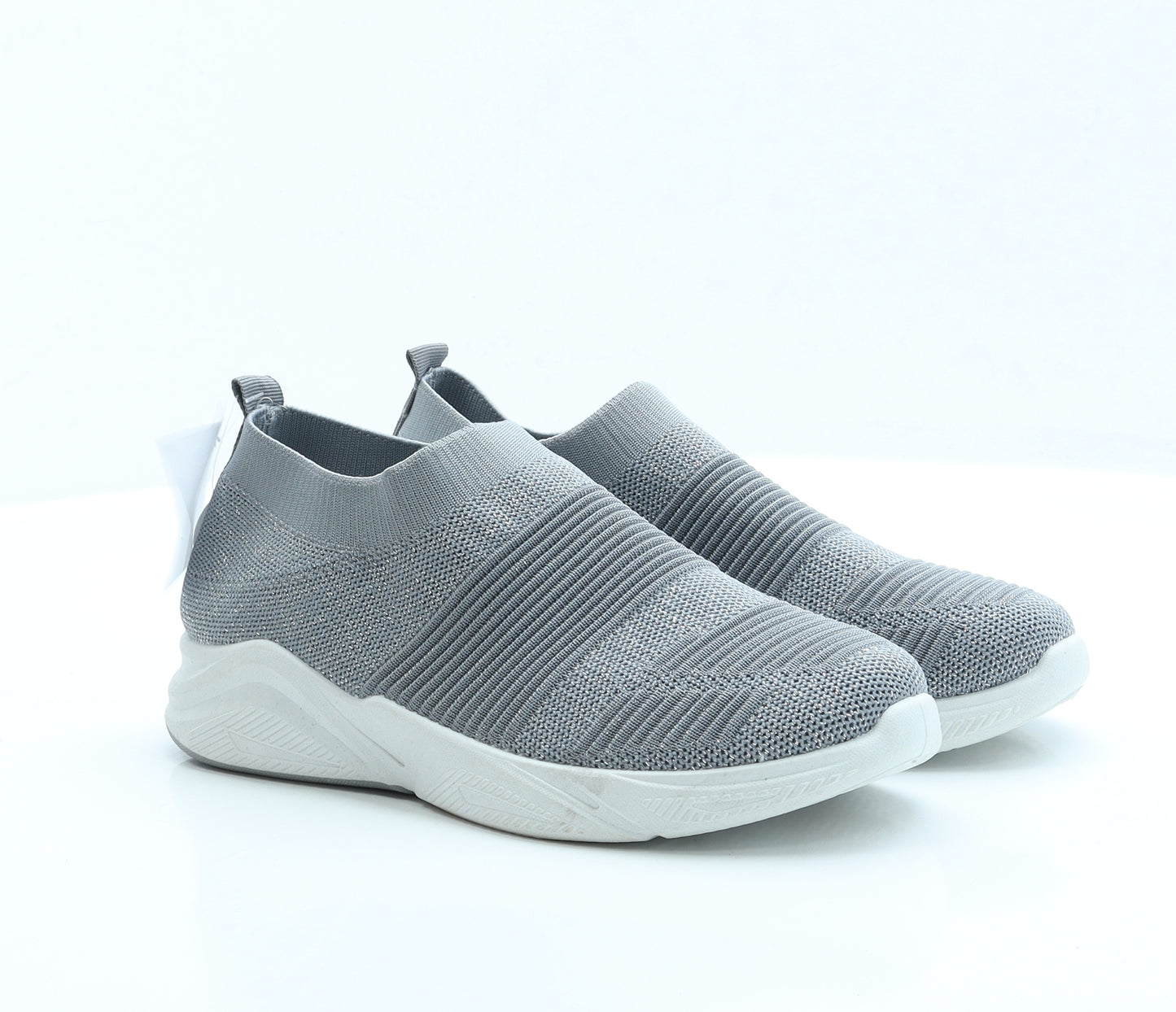 Urban Jacks Womens Grey Fabric Trainer UK 7