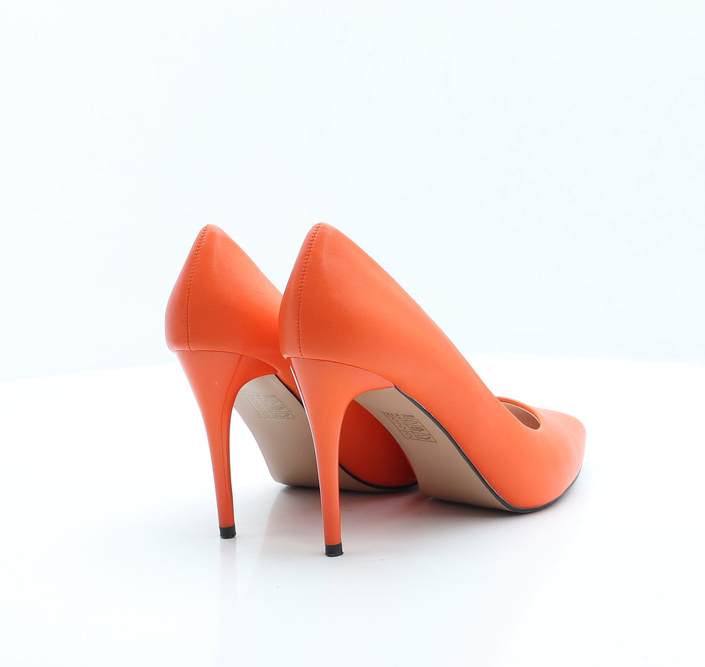 Mukanka Womens Orange Faux Leather Court Heel UK 6 EUR 39