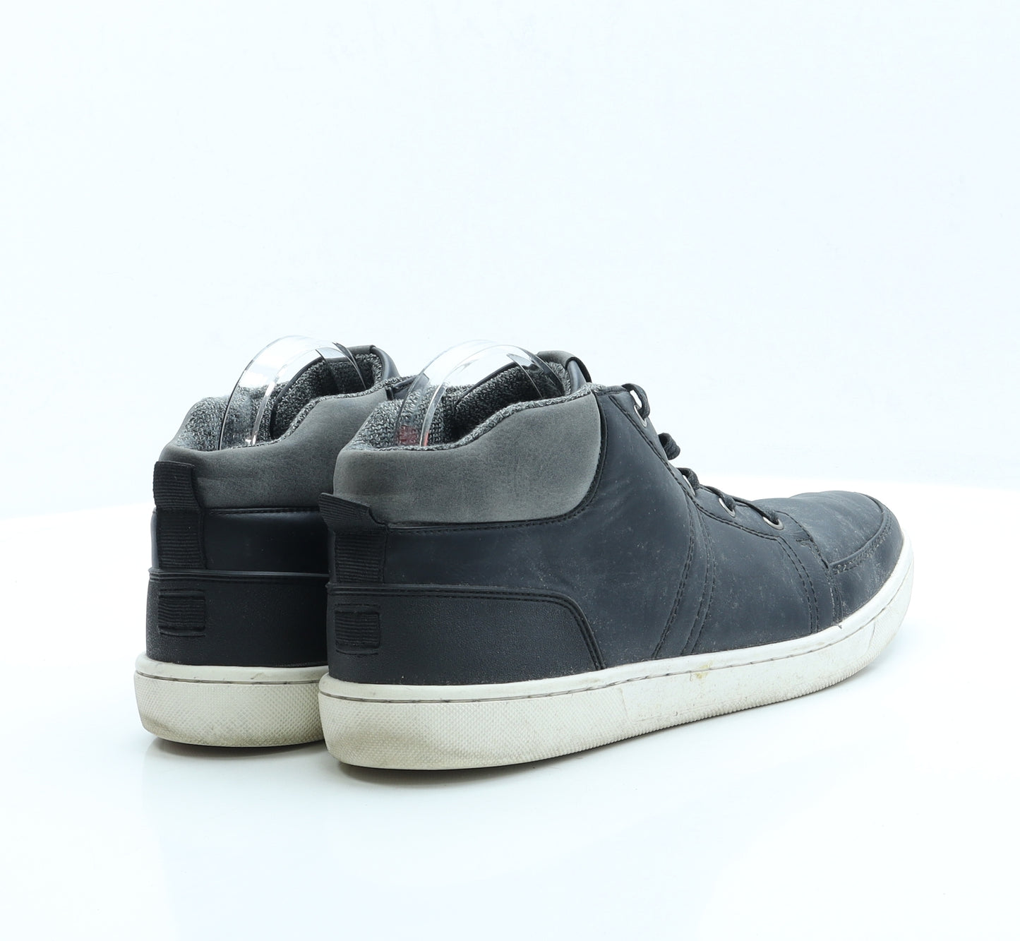 NEXT Mens Black Faux Leather Trainer UK 9 EUR 43