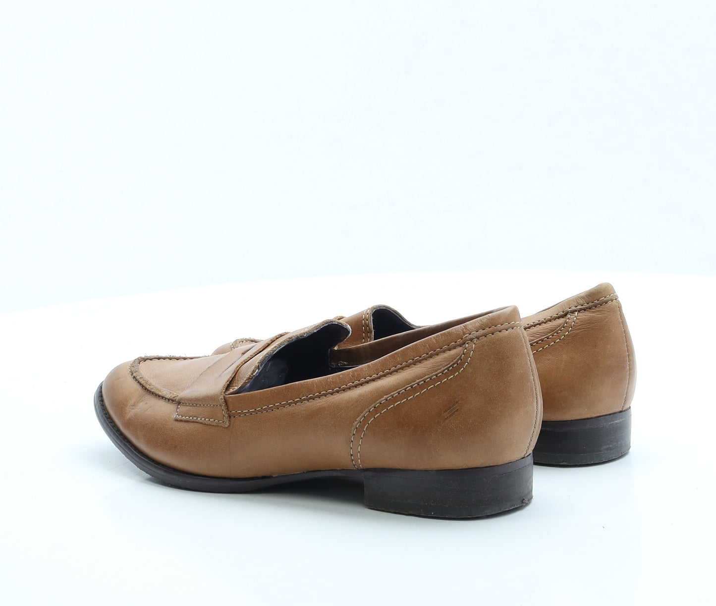 Daniel Hechter Womens Brown Faux Leather Loafer Flat UK 6 EUR 39