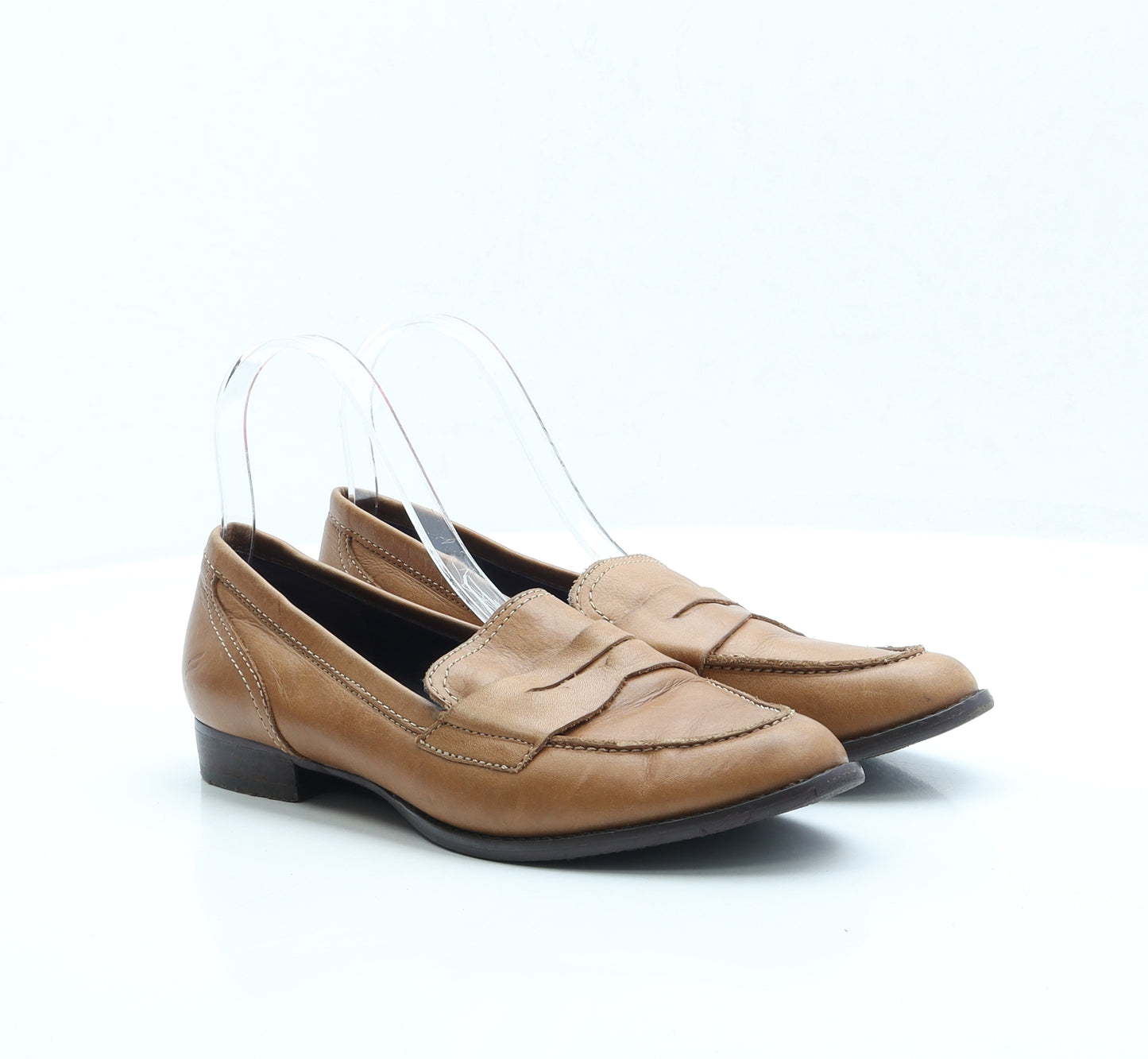 Daniel Hechter Womens Brown Faux Leather Loafer Flat UK 6 EUR 39