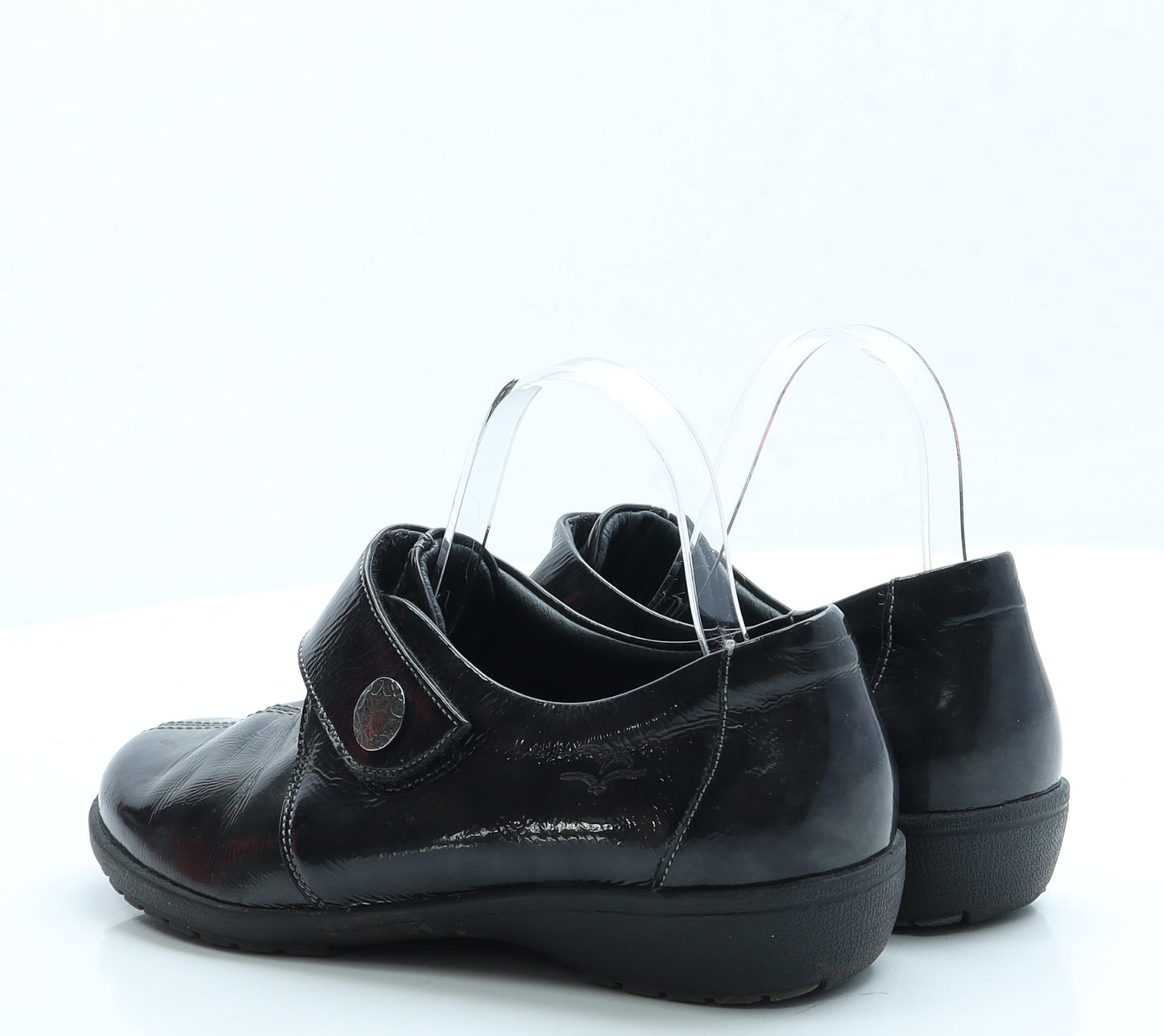 Suave Womens Black Vinyl Flat UK 7