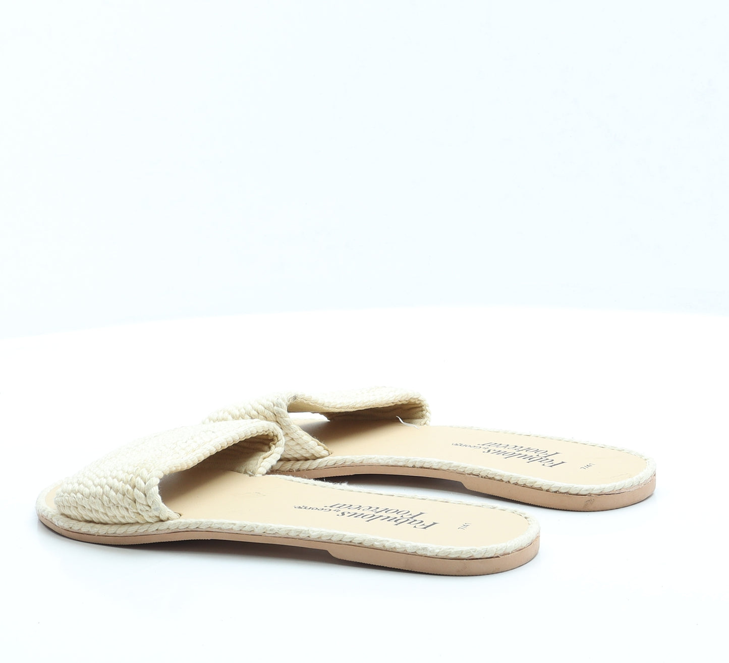 George Womens Beige Polyester Slip On Sandal UK 7