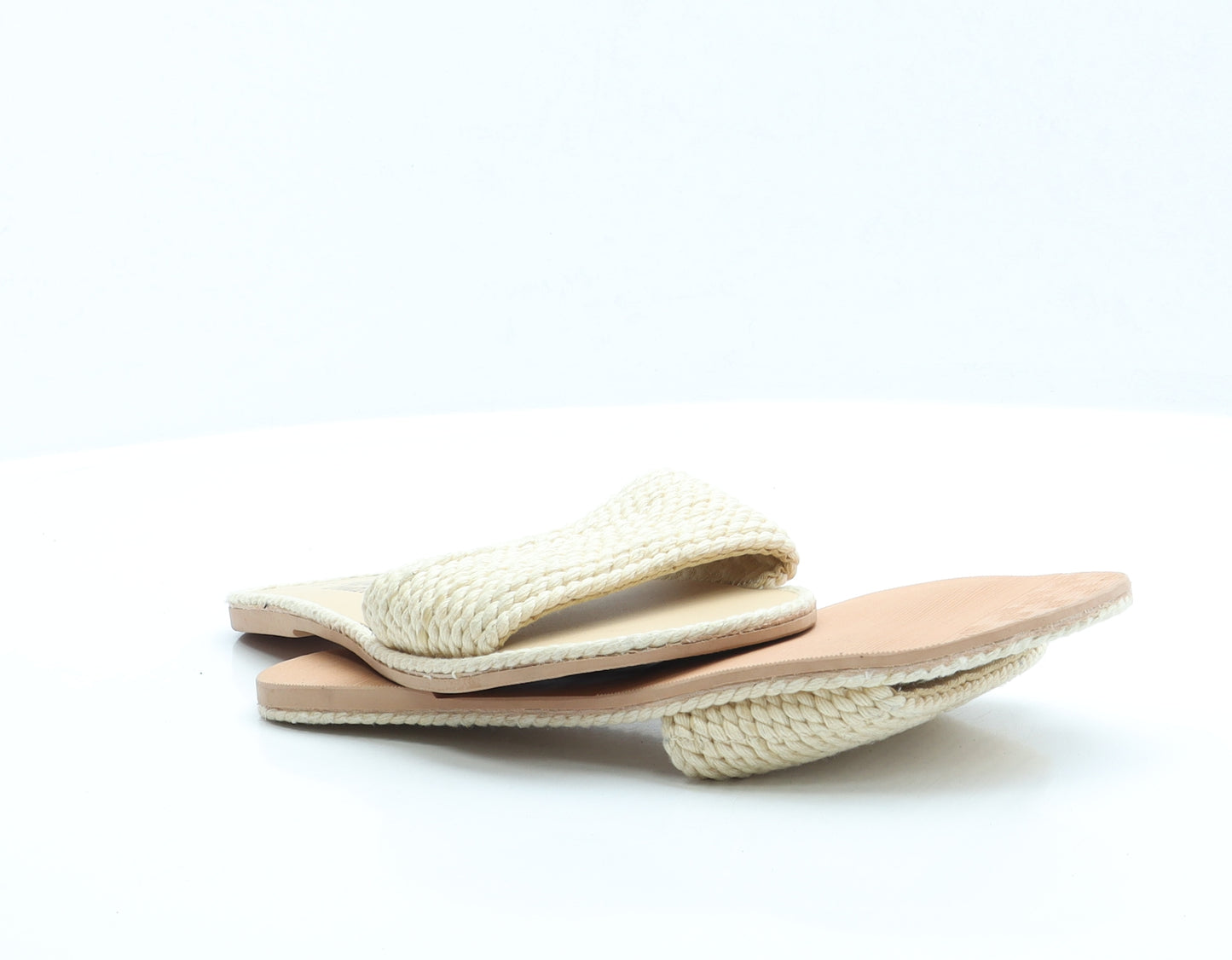 George Womens Beige Polyester Slip On Sandal UK 7