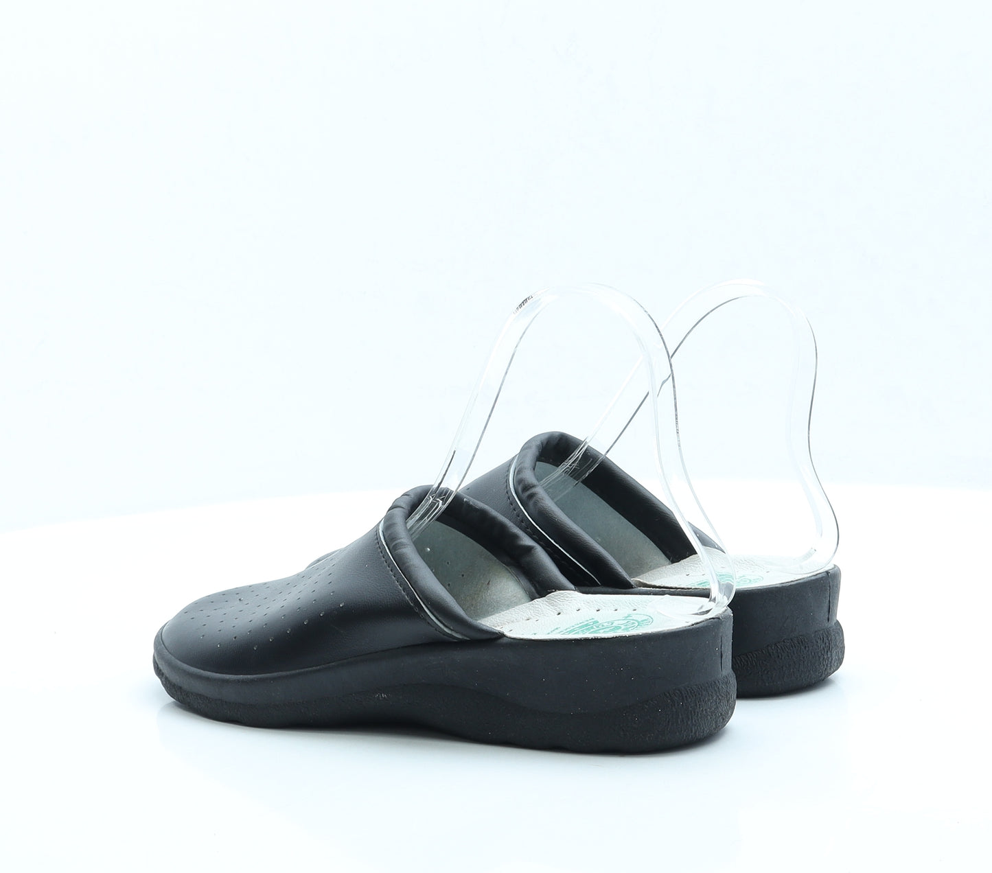 Medical Comfort Womens Black Faux Leather Slip On Flat UK 6 EUR 39