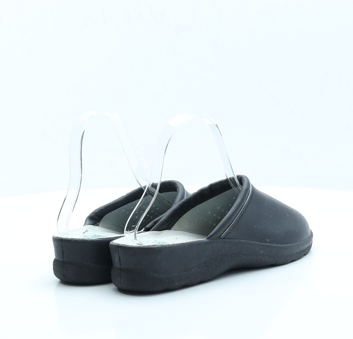 Medical Comfort Womens Black Faux Leather Slip On Flat UK 6 EUR 39