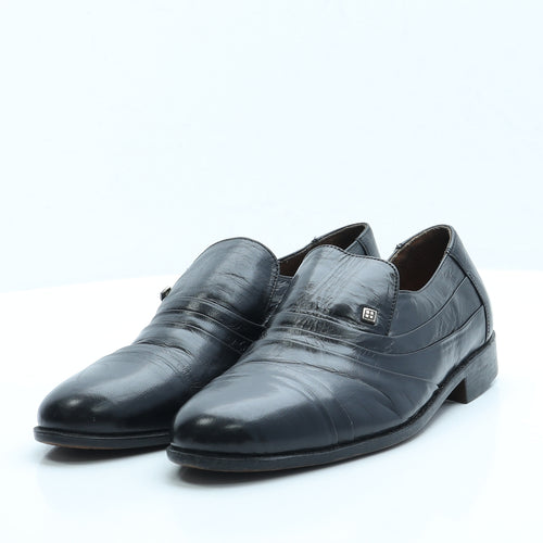 Barratts Mens Black Faux Leather Loafer Casual UK 7