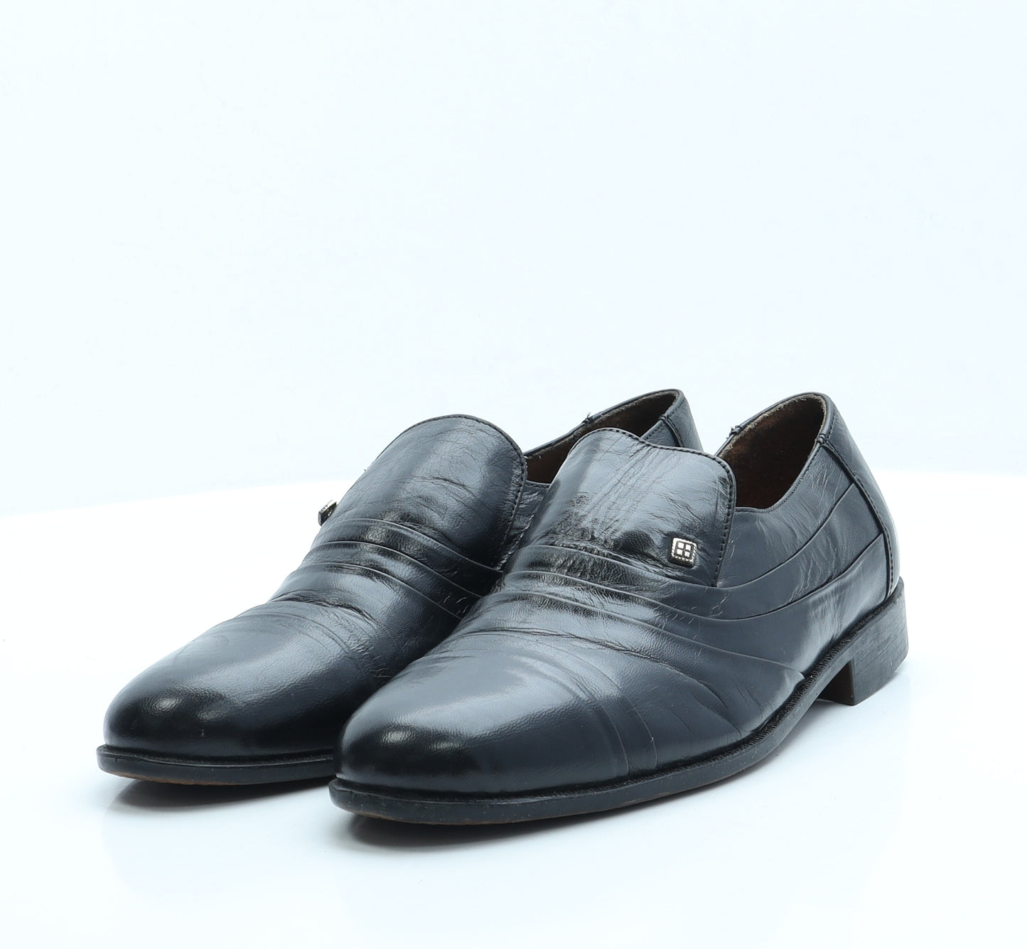 Barratts Mens Black Faux Leather Loafer Casual UK 7