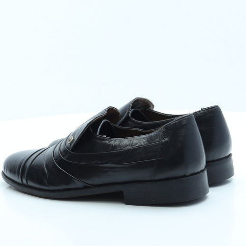 Barratts Mens Black Faux Leather Loafer Casual UK 7