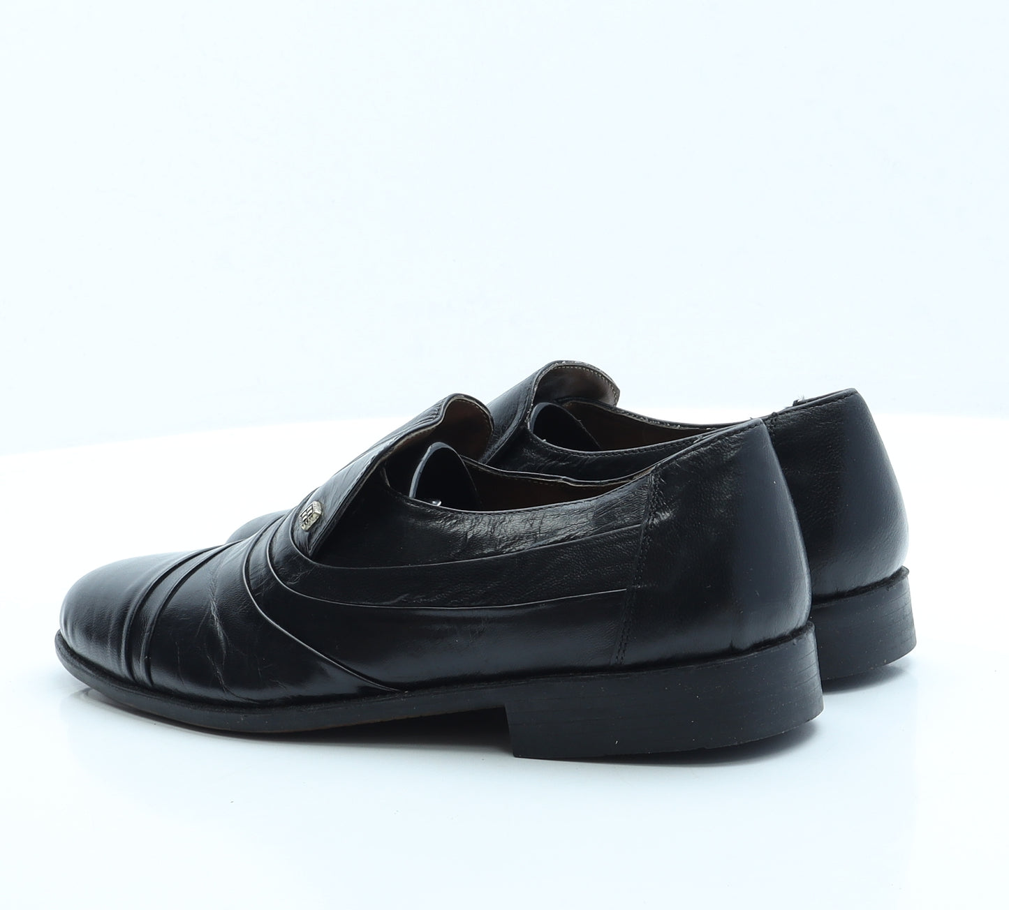 Barratts Mens Black Faux Leather Loafer Casual UK 7