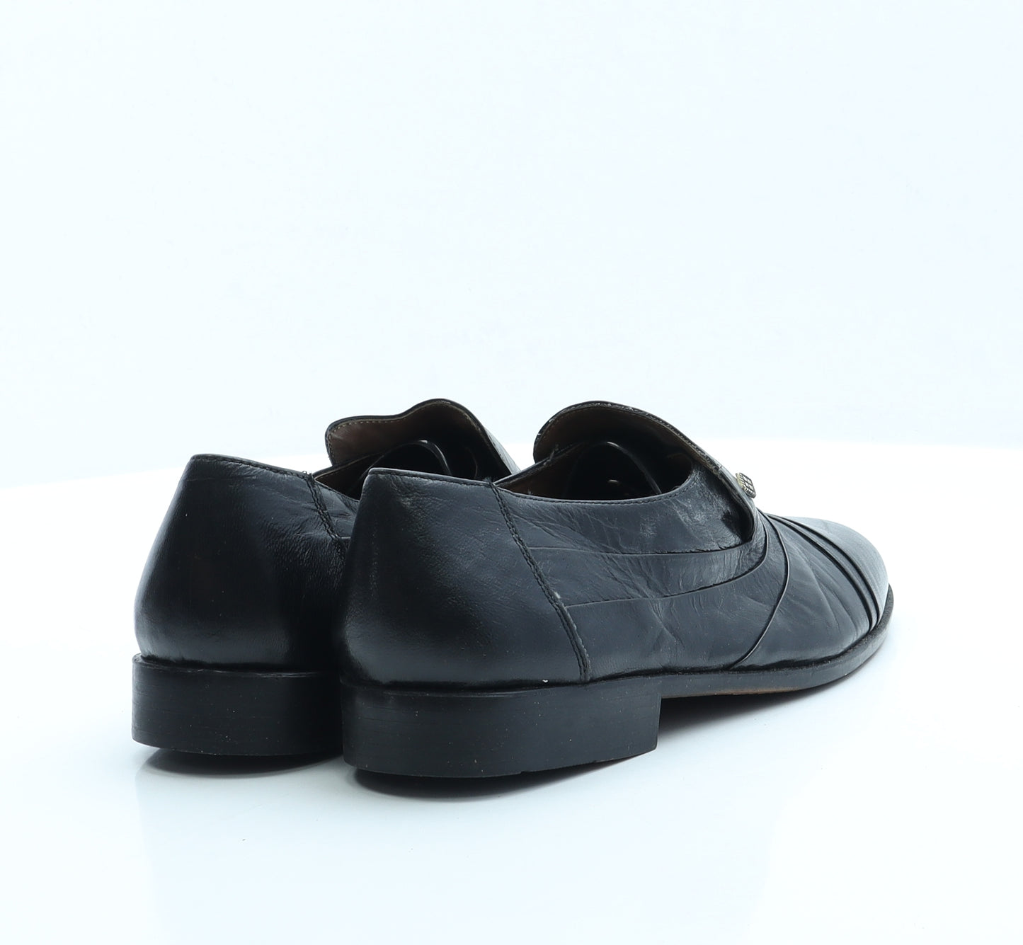 Barratts Mens Black Faux Leather Loafer Casual UK 7
