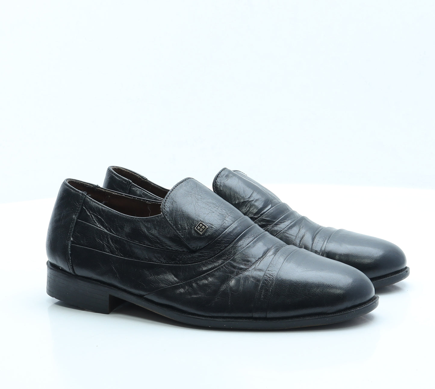 Barratts Mens Black Faux Leather Loafer Casual UK 7