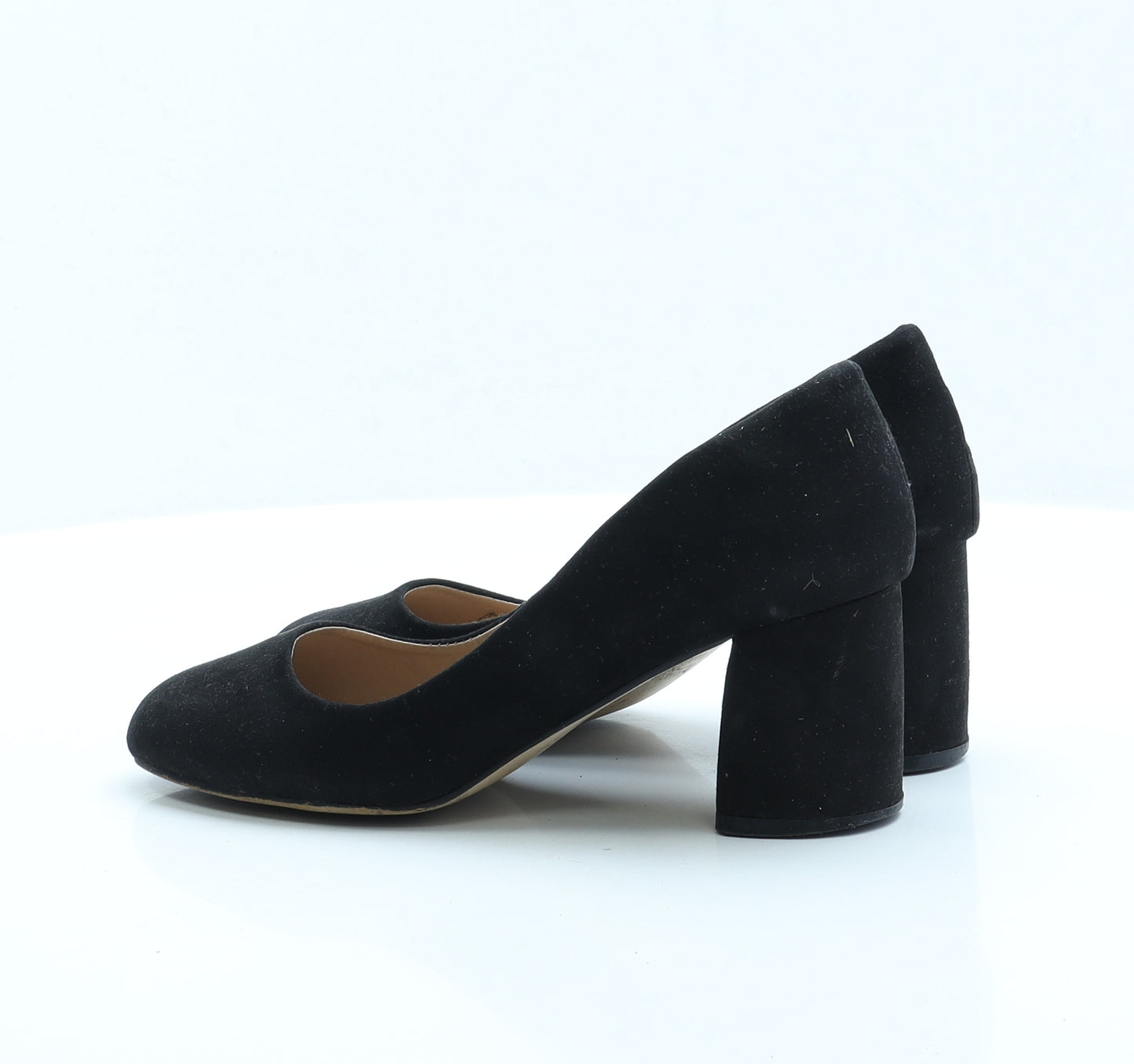 Papaya Womens Black Faux Suede Court Heel UK 5 EUR 38