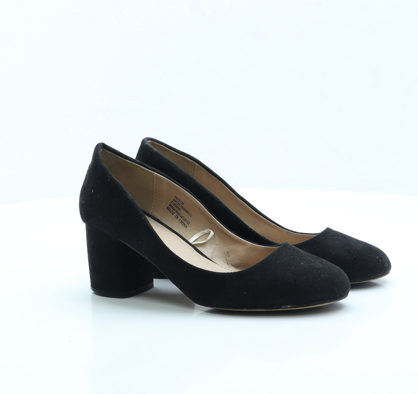 Papaya Womens Black Faux Suede Court Heel UK 5 EUR 38