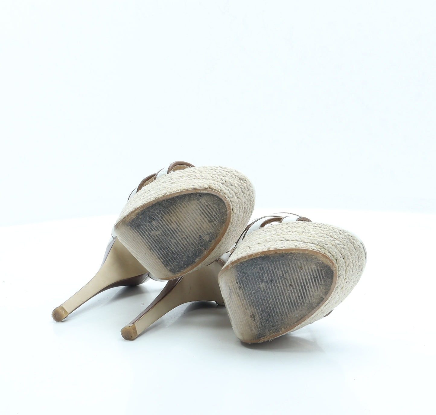 Aldo Womens Brown Faux Leather Platform Heel UK 5 EUR 38